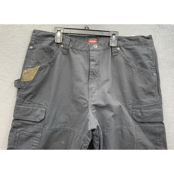 Wrangler RIGGS Workwear Mens Ripstop Ranger Cargo Pants Black Preloved Sz 38X30 - Picture 10 of 16